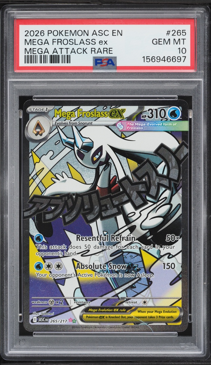 2026 Pokemon Mega Evolution Ascended Heroes MA Mega Froslass EX #265 PSA 10 GEM MINT