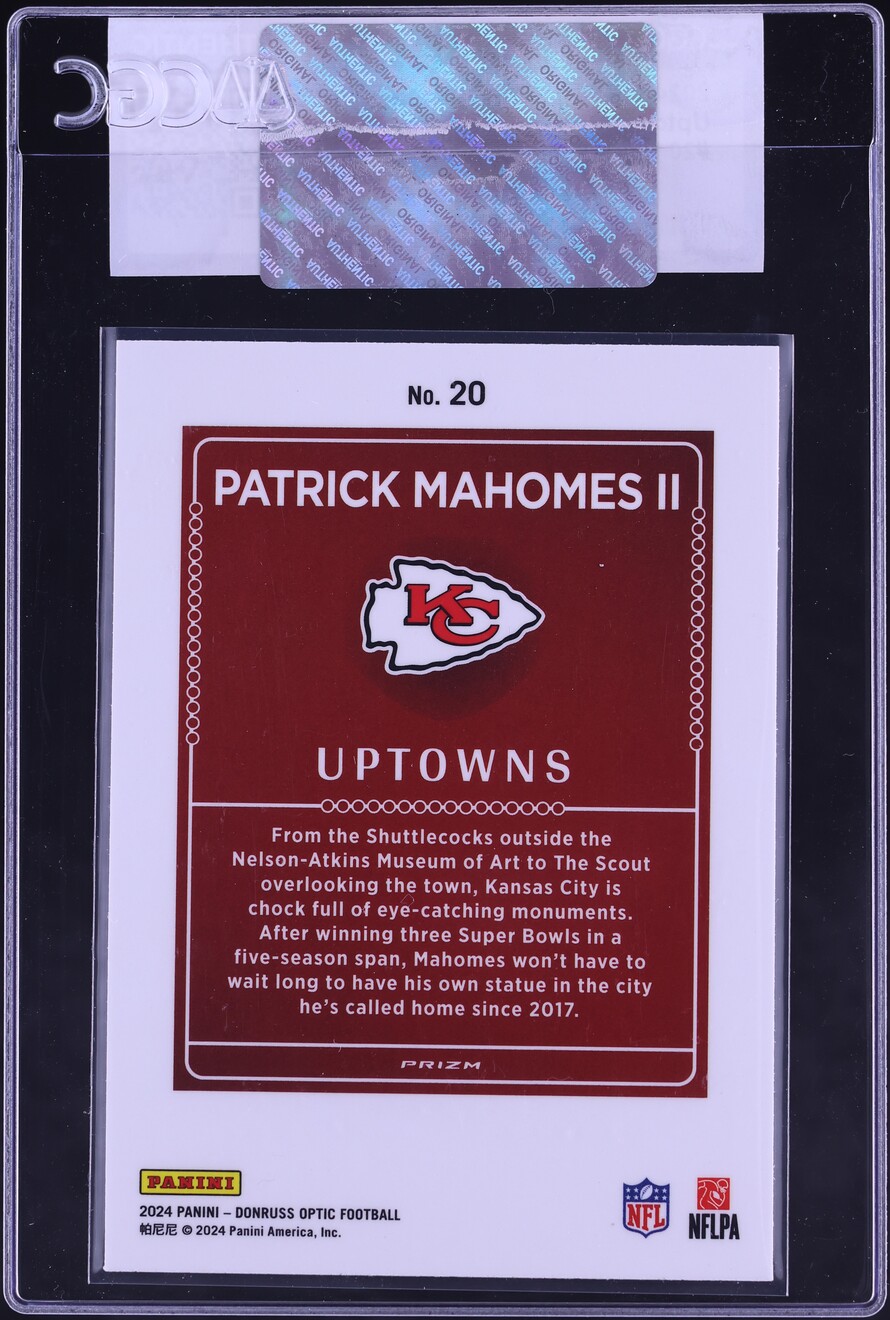 2024 Donruss Optic Uptowns Patrick Mahomes II #20 CGC AUTH