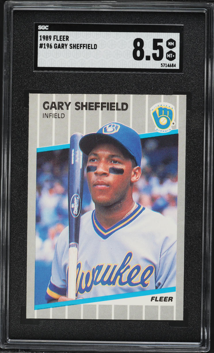 1989 Fleer Gary Sheffield ROOKIE #196 SGC 8.5 NM-MT+
