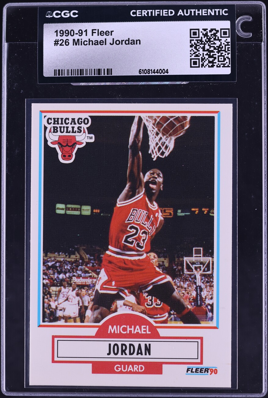 1990 Fleer Basketball Michael Jordan #26 CGC AUTH