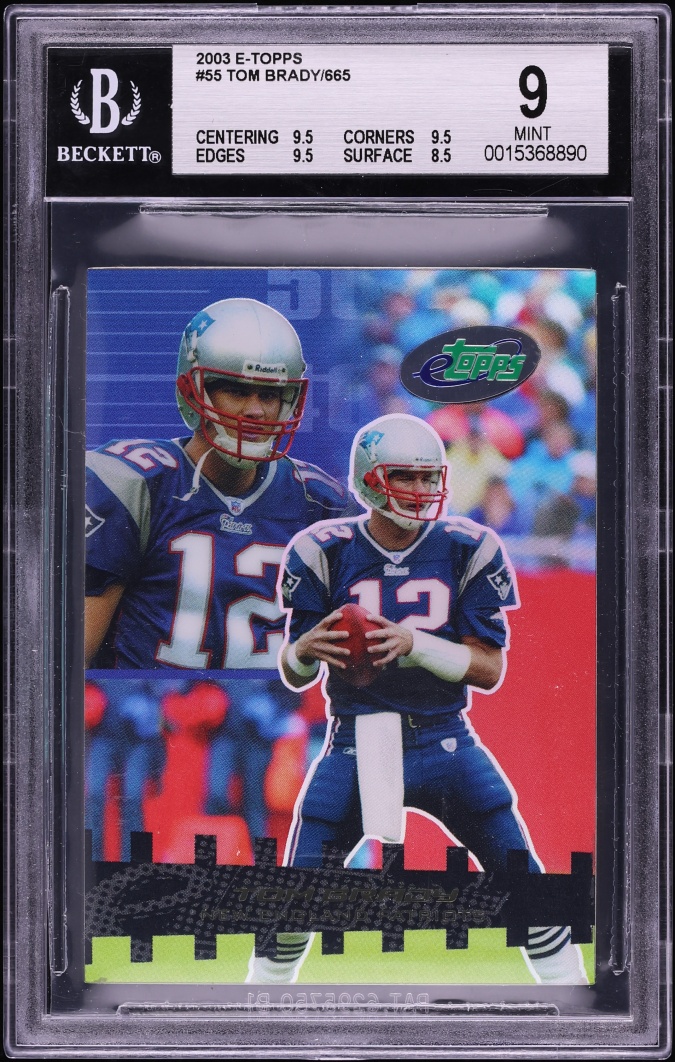 2003 e-Topps Football Tom Brady #55 BGS 9 MINT