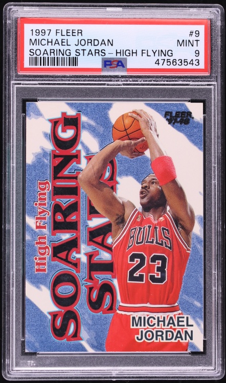 1997 Fleer Soaring Stars High Flying Michael Jordan #9 PSA 9 MINT