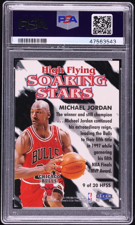 1997 Fleer Soaring Stars High Flying Michael Jordan #9 PSA 9 MINT