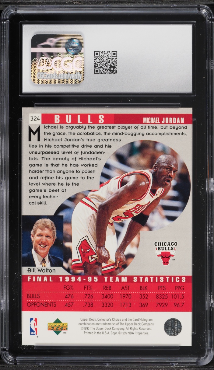 1995 Collector's Choice Basketball Michael Jordan #324 CGC 9 MINT