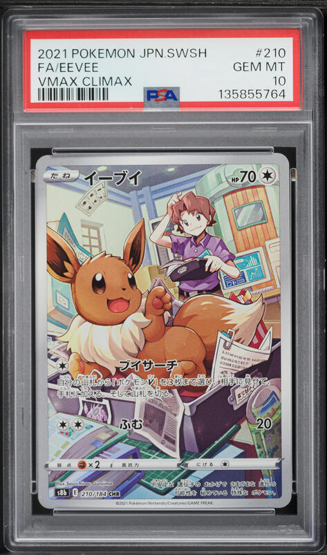 2021 Pokemon Japanese Sword & Shield VMAX Full Art Eevee #210 PSA