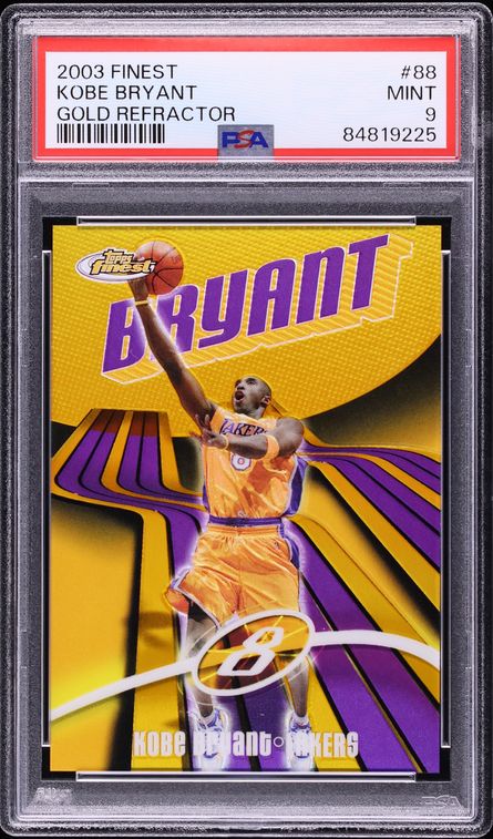 2003 Finest Gold Refractor Kobe Bryant 1/25 #88 PSA 9 MINT