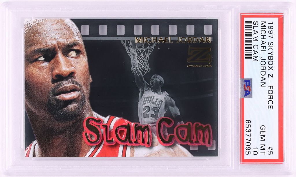 1997 Skybox Z-Force Slam Cam Michael Jordan #5 PSA 10 GEM MINT
