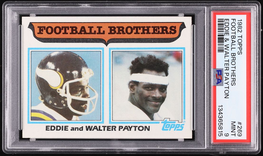 1982 Topps Football Brothers Eddie & Walter Payton #269 PSA 9 MINT