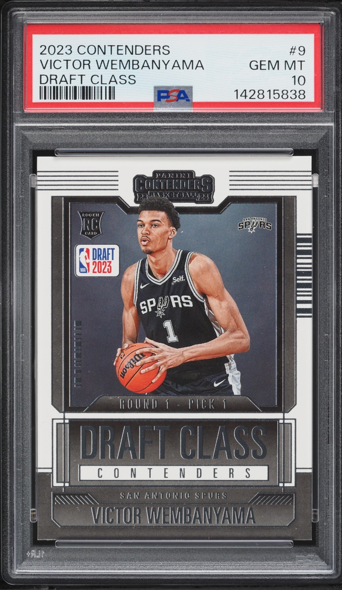 2023 Panini Contenders Draft Class Victor Wembanyama ROOKIE #9 PSA 10 GEM MINT
