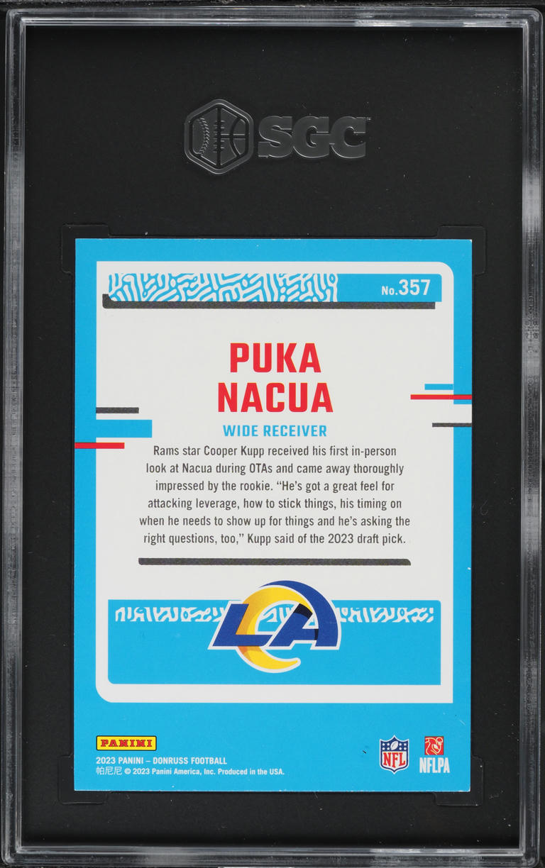 2023 Donruss Football Puka Nacua ROOKIE #357 SGC 9.5 MINT+