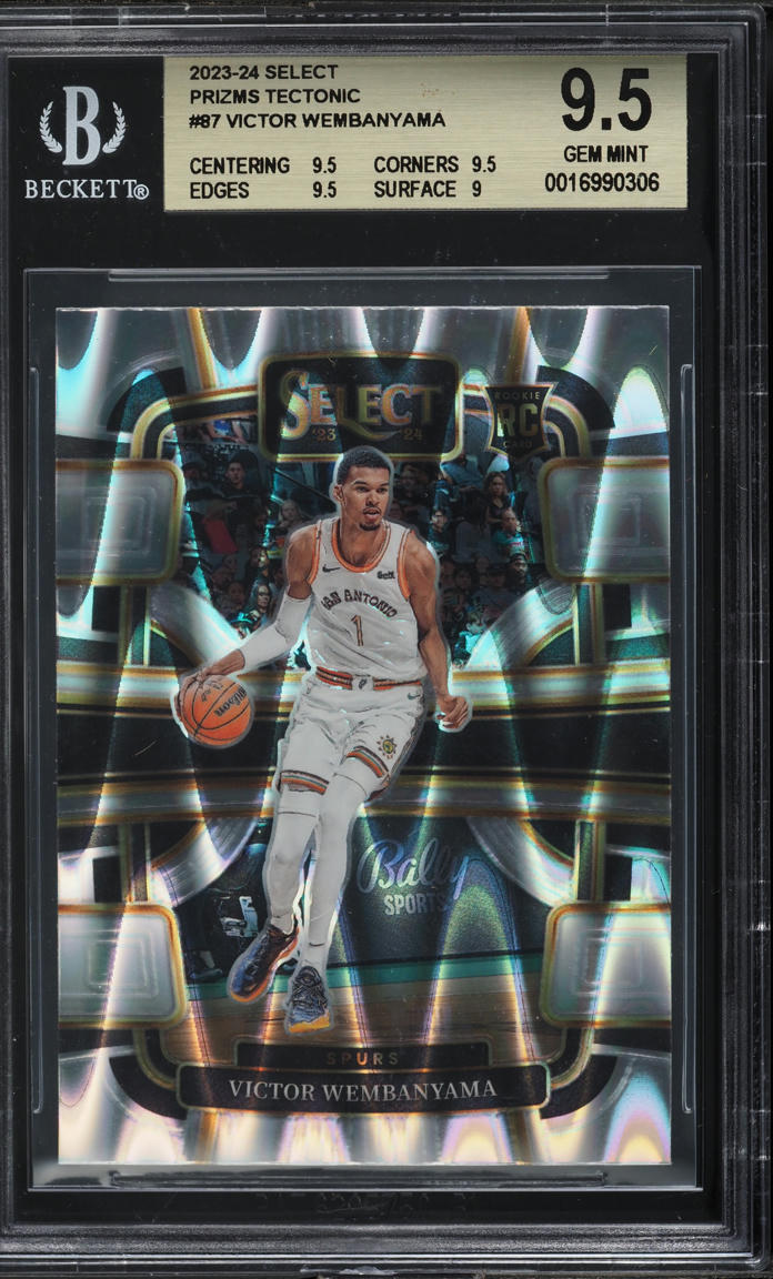 2023 Select Concourse Tectonic Prizm Victor Wembanyama ROOKIE #87 BGS 9.5 GEM