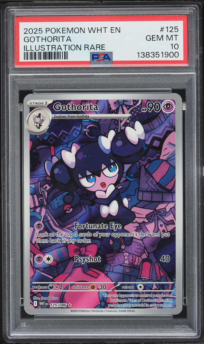 2025 Pokemon Scarlet & Violet White Flare IR Gothorita #125 PSA 10 GEM MINT