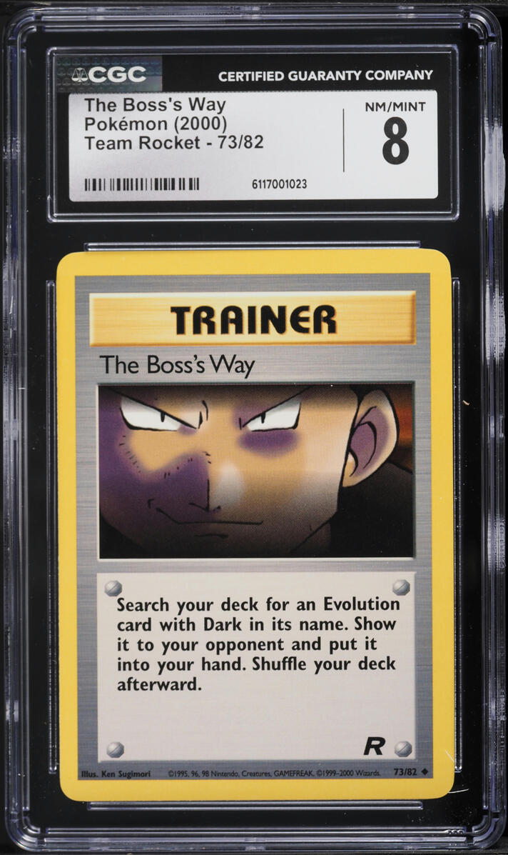 2000 Pokemon Team Rocket The Boss's Way #73 CGC 8 NM-MT