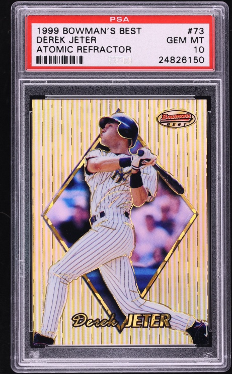 1999 Bowman's Best Atomic Refractor Derek Jeter /100 #73 PSA 10 GEM MINT
