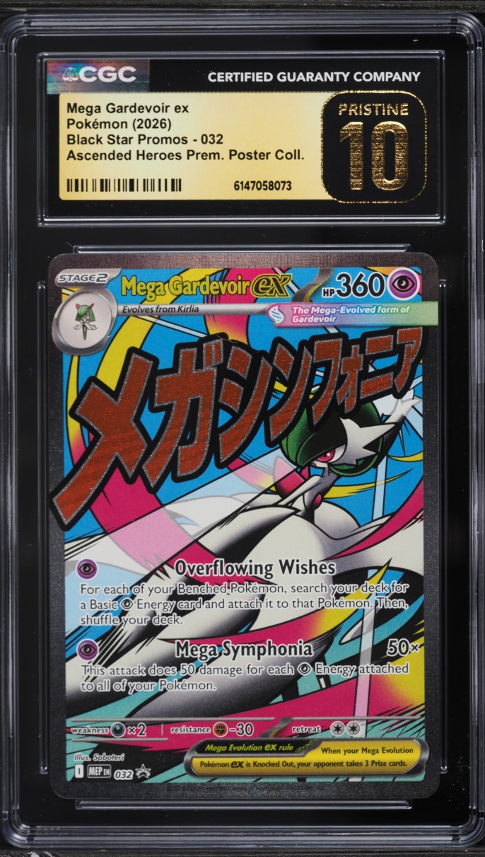 2026 Pokemon Mega Promo Ascended Heroes Poster Coll. Mega Gardevoir ex #032 CGC 10 PRISTINE