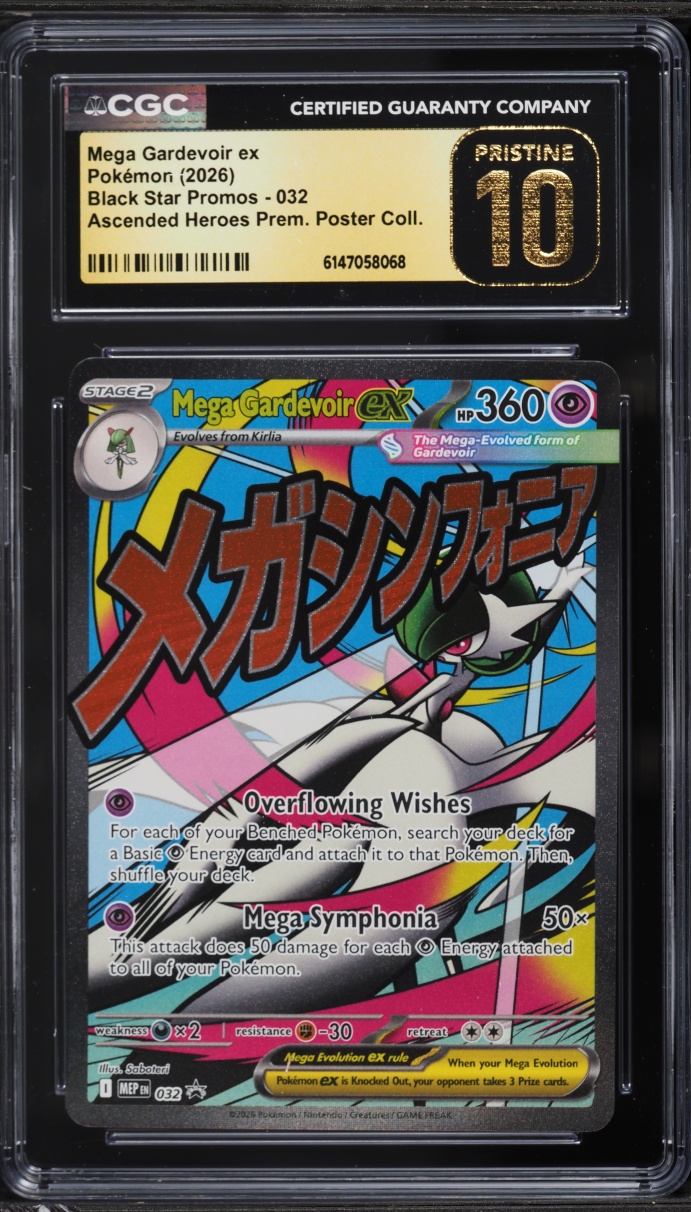 2026 Pokemon Mega Promo Ascended Heroes Poster Coll. Mega Gardevoir ex #032 CGC 10 PRISTINE
