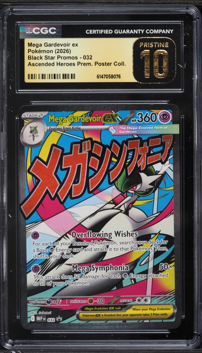 2026 Pokemon Mega Promo Ascended Heroes Poster Coll. Mega Gardevoir ex #032 CGC 10 PRISTINE