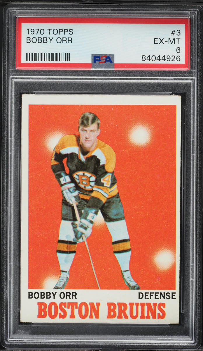 1970 Topps Hockey Bobby Orr #3 PSA 6 EXMT