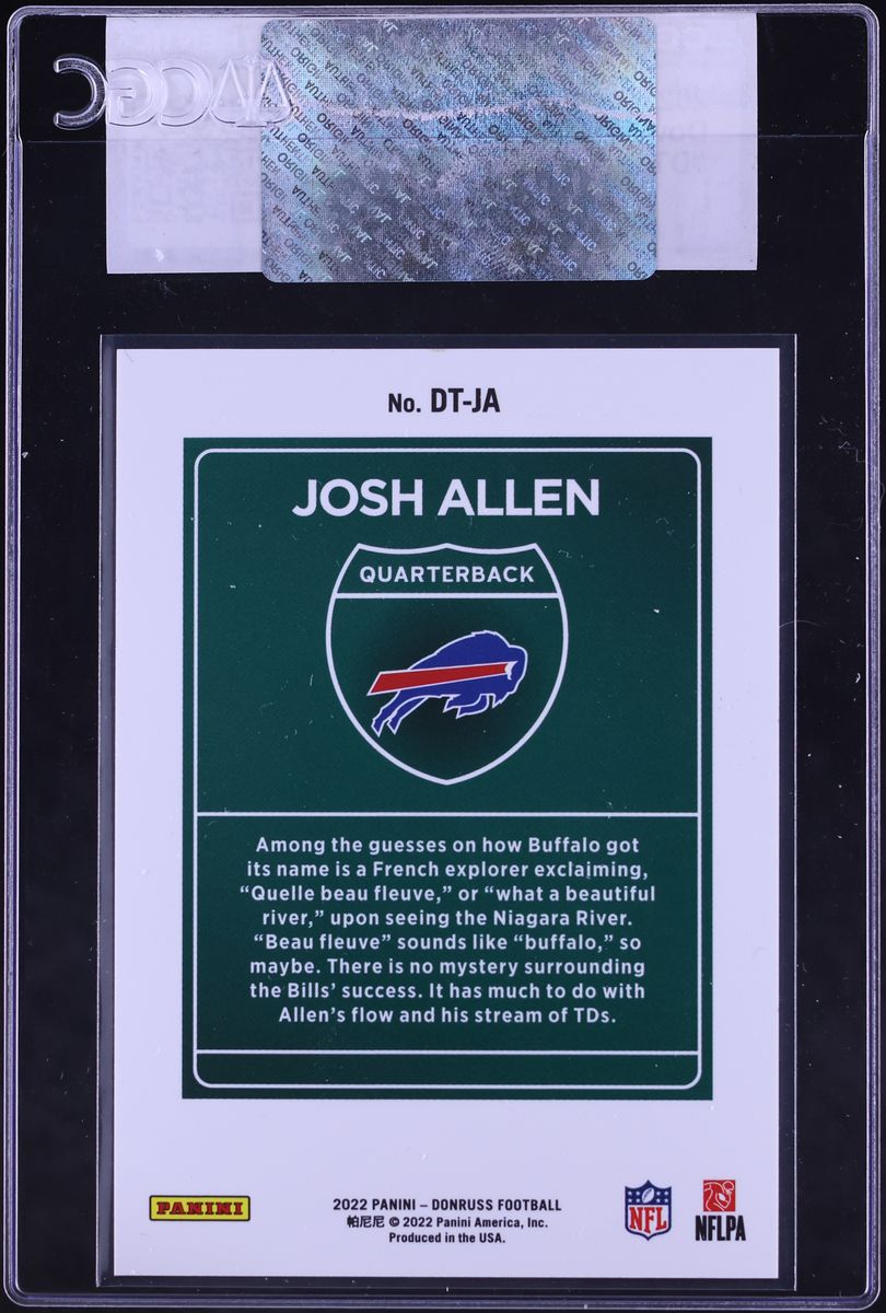 2022 Donruss Optic Downtown Prizm Josh Allen #DT-JA CGC AUTH