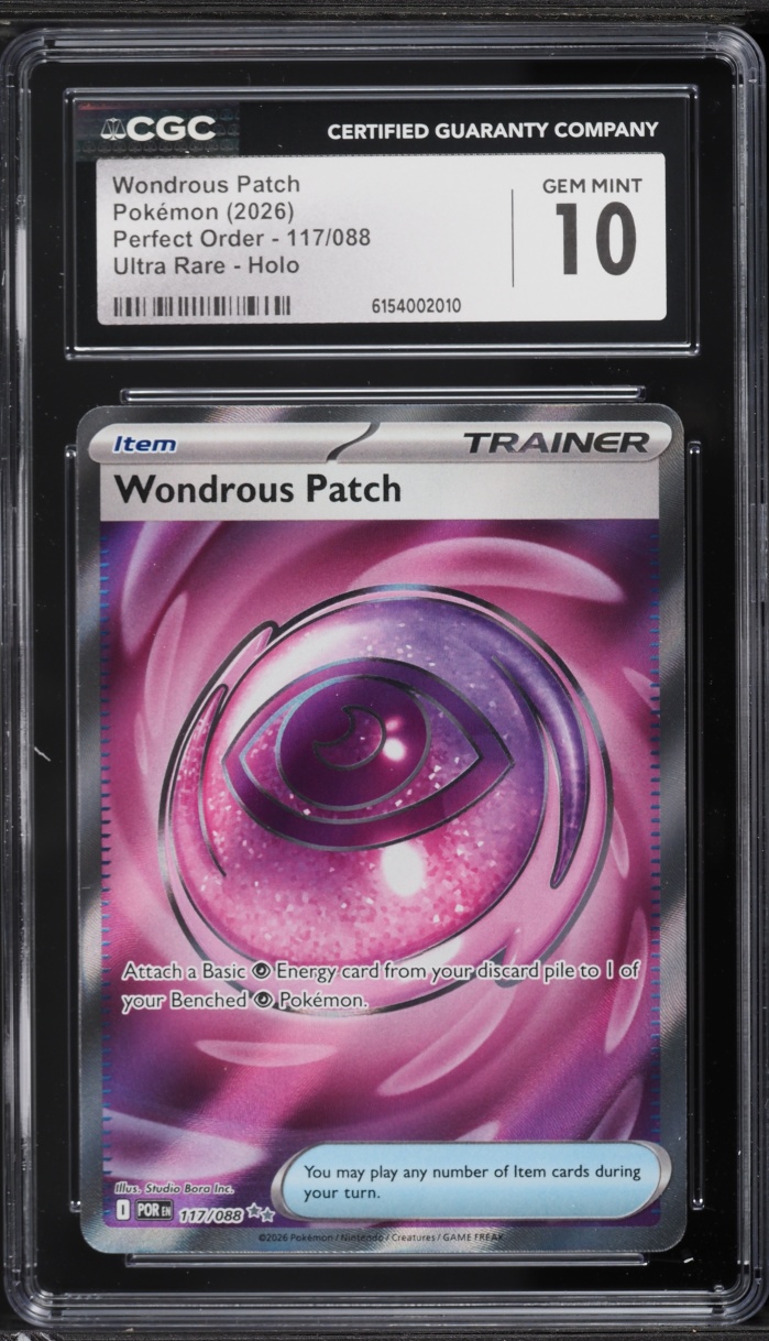 2026 Pokemon Mega Evolution Perfect Order Full Art Wondrous Patch #117 CGC 10 GEM MINT