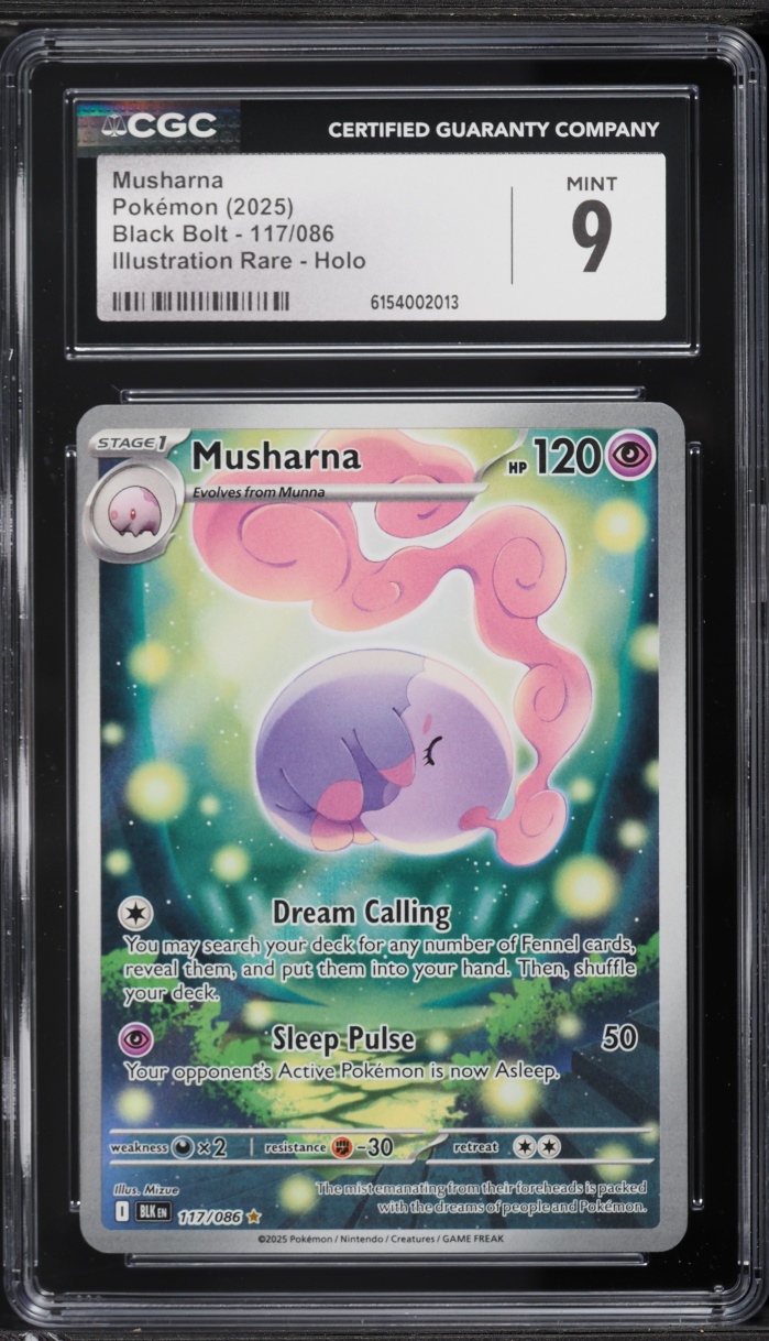 2025 Pokemon Scarlet & Violet Black Bolt IR Musharna #117 CGC 9 MINT