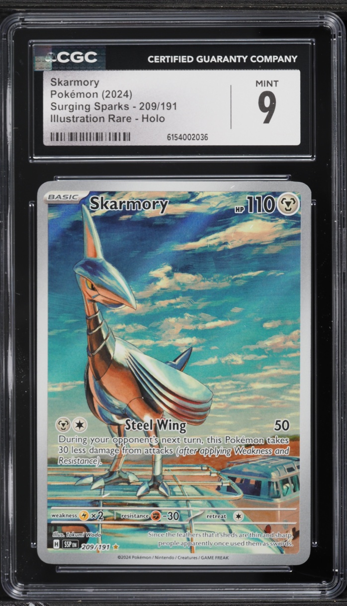 2024 Pokemon Scarlet & Violet Surging Sparks IR Skarmory #209 CGC 9 MINT