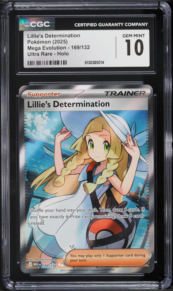 2025 Pokemon Mega Evolution Full Art Lillie's Determination #169 CGC 10 GEM MINT