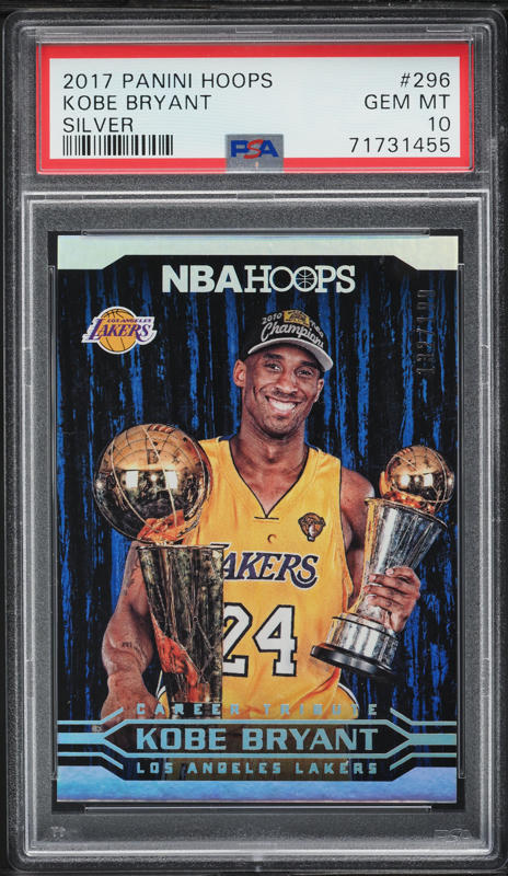 2017 Hoops Kobe Bryant #291 PSA 10 GEM MINT on Fanatics Collect