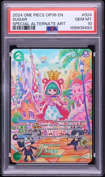 2024 One Piece Wings Of The Captain Alt Art Sugar #OP04-024 PSA 10 GEM MINT
