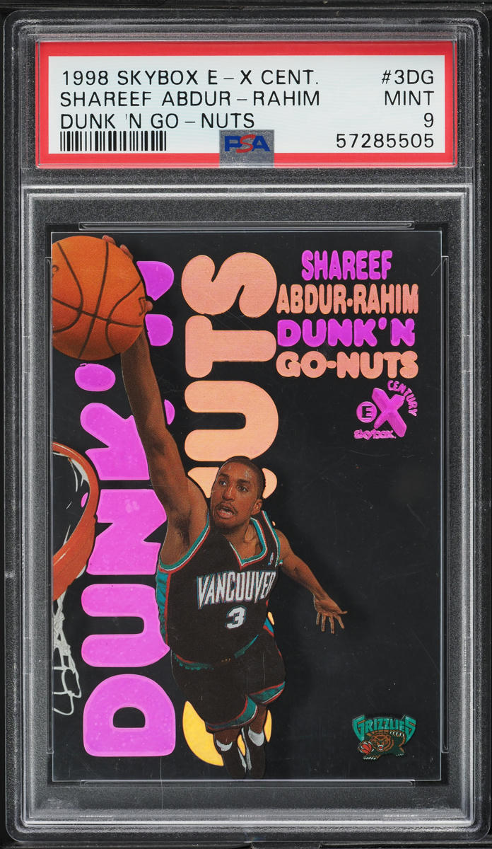 1998 Skybox E-X Century Dunk 'N Go-Nuts Shareef Abdur-Rahim #3DG PSA 9 MINT