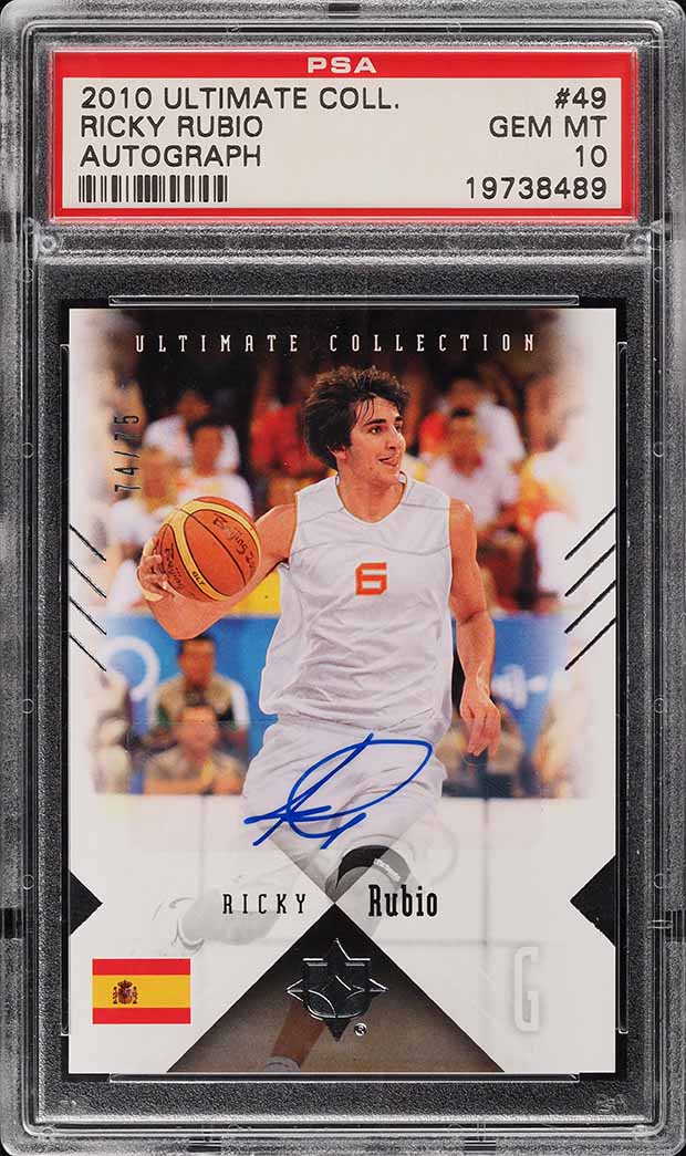 2009 Upper Deck Draft Class Stephen Curry Flynn Rubio ROOKIE PSA 9