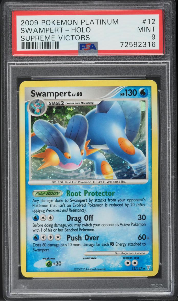 2009 Pokemon Platinum Supreme Victors Holo Swampert #12 PSA 9 MINT