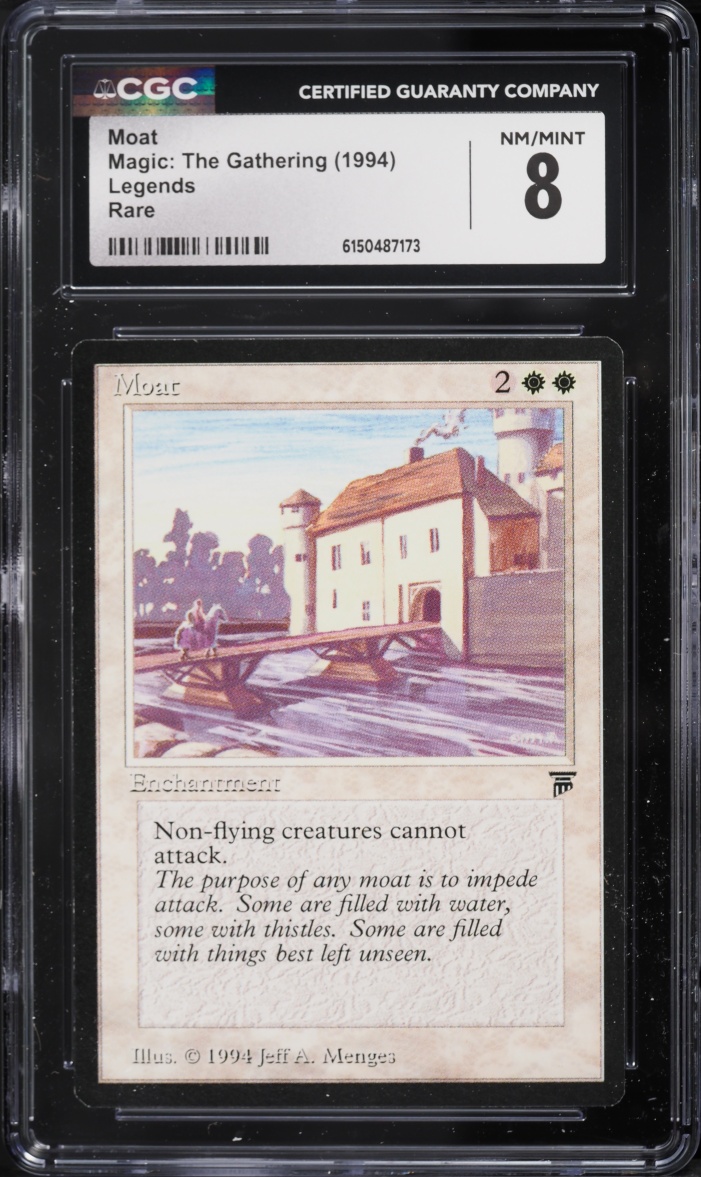 1994 Magic The Gathering MTG Legends Moat CGC 8 NM-MT