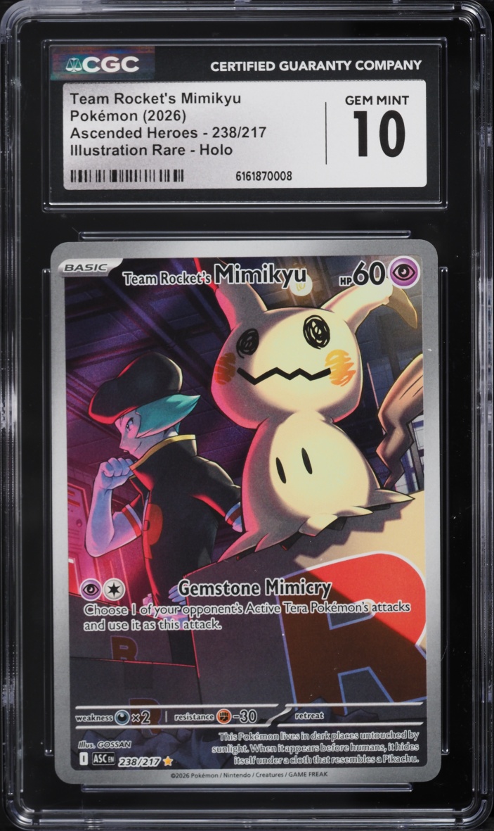 2026 Pokemon Mega Evolution Ascended Heroes IR Team Rocket's Mimikyu #238 CGC 10 GEM MINT
