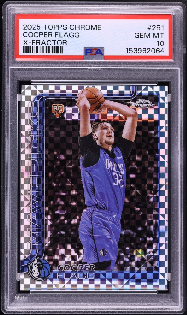 2025 Topps Chrome Xfractor Cooper Flagg ROOKIE #251 PSA 10 GEM MINT
