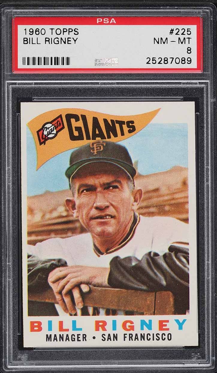 1960 Topps Bill Rigney #225 PSA 8 NM-MT