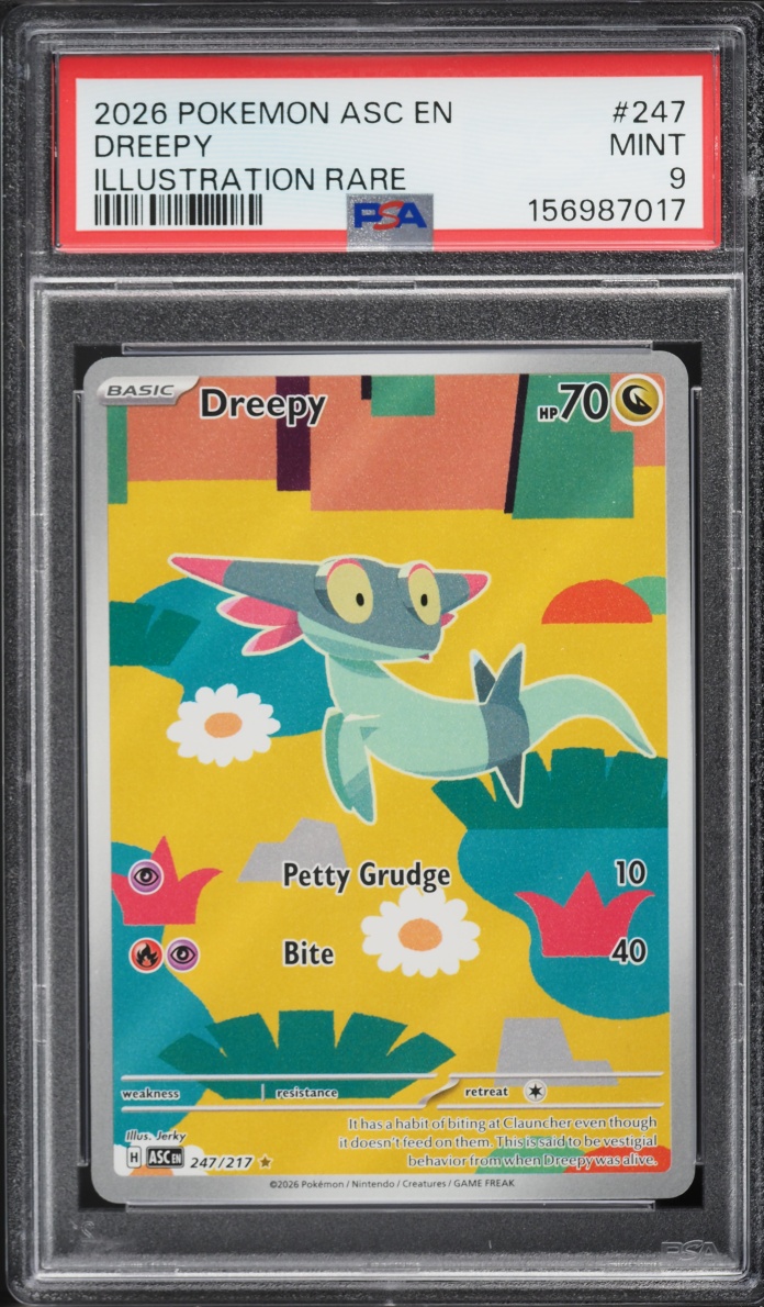 2026 Pokemon Mega Evolution Ascended Heroes Ir Dreepy #247 PSA 9 Mint