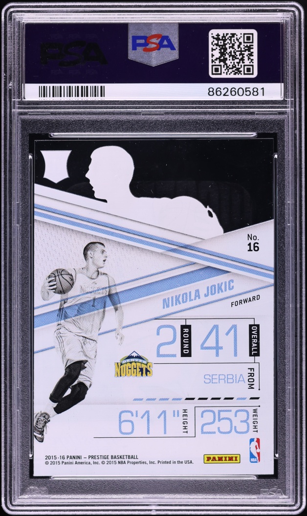 2015 Panini Prestige Acetate Nikola Jokic ROOKIE #16 PSA 10 GEM MINT