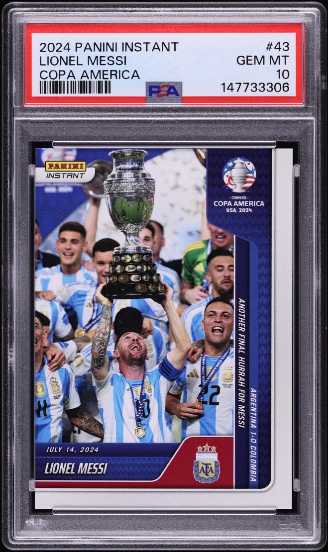 2024 Panini Instant Copa America Lionel Messi /12674 #43 PSA 10 GEM MINT