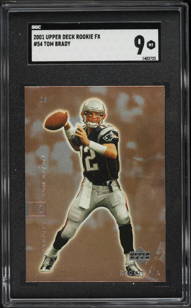 2001 Upper Deck Rookie F/X Tom Brady #54 SGC 9 MINT