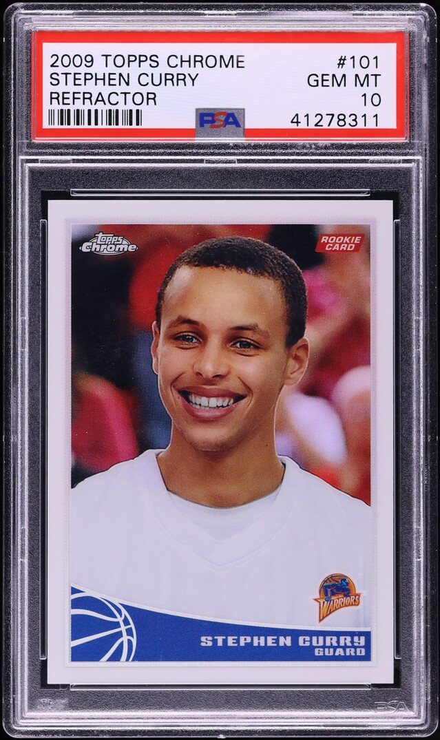 2009 Topps Chrome Refractor Stephen Curry ROOKIE /500 #101 PSA 10 GEM MINT