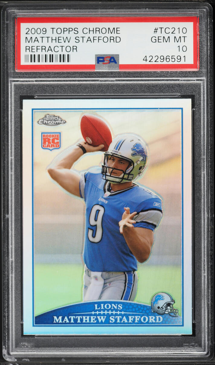 2009 Topps Chrome Refractor Matthew Stafford ROOKIE #TC210 PSA 10 GEM MINT