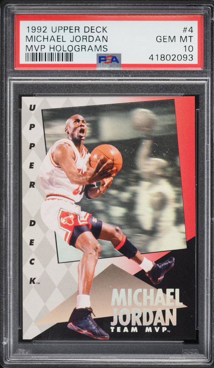 1992 Upper Deck MVP Holograms Michael Jordan #4 PSA 10 GEM MINT
