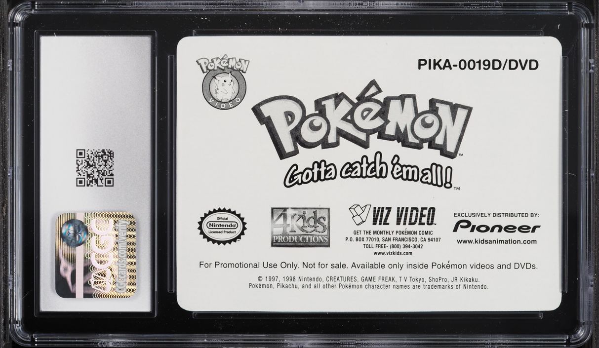 2000 Pokemon Home Video Promo Viz Video Lenticular Togepi Pikachu Horsea #PIKA-0019 CGC 9 MINT