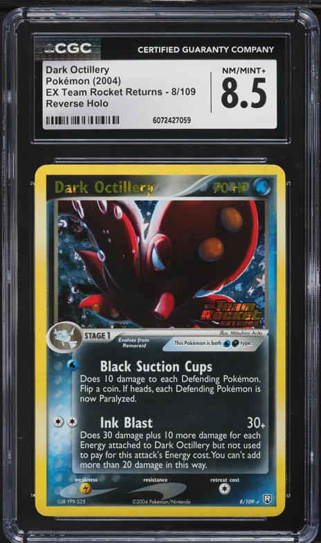 2004 Pokemon EX Team Rocket Returns Holo Dark Octillery #8 PSA 10