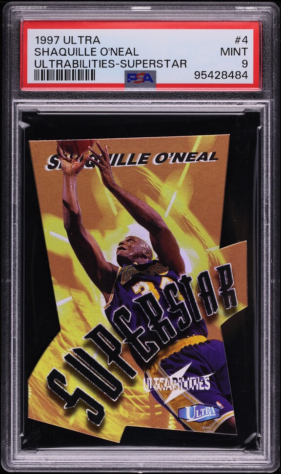 1997 Skybox Premium Golden Touch Die-Cut Shaquille O'Neal #4GT PSA