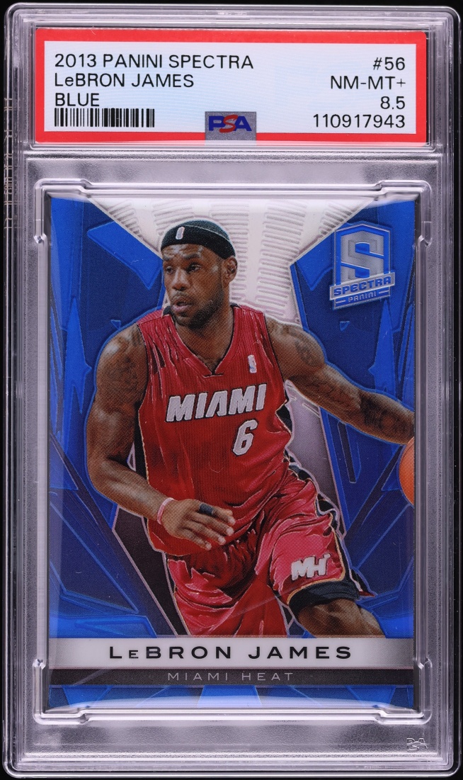2013 Panini Spectra Blue LeBron James /65 #56 PSA 8.5 NM-MT+