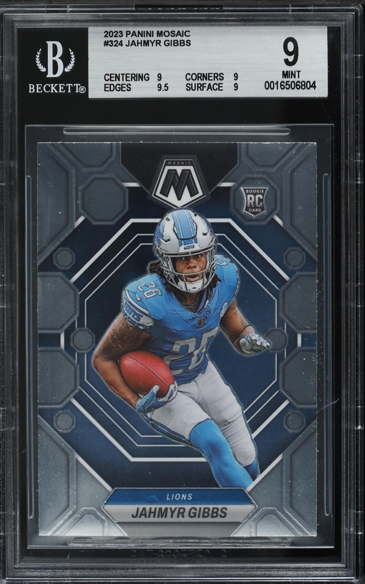 2023 Panini Mosaic Jahmyr Gibbs ROOKIE #324 BGS 9 MINT