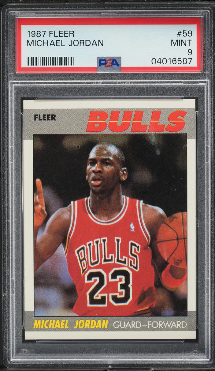 1987 Fleer Basketball Michael Jordan #59 PSA 9 MINT