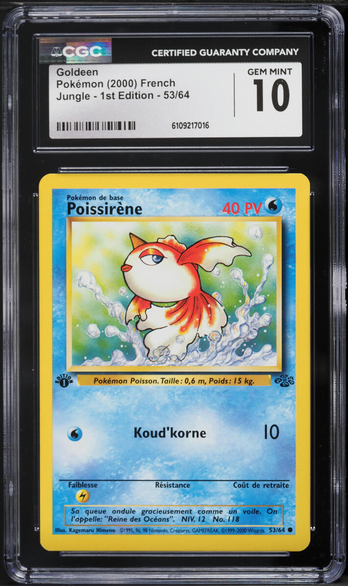 2000 Pokemon French Jungle 1st Edition Goldeen #53 CGC 10 GEM MINT